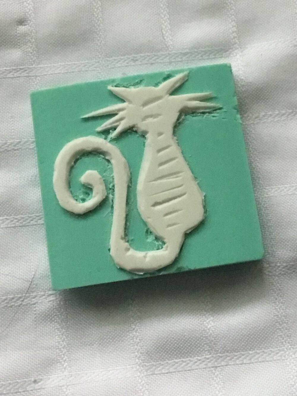 Two sides hand made rubber stamp